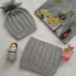 ست کلاه و شالگردن رینگی ترک دست بافت