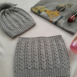 ست کلاه و شالگردن رینگی ترک دست بافت