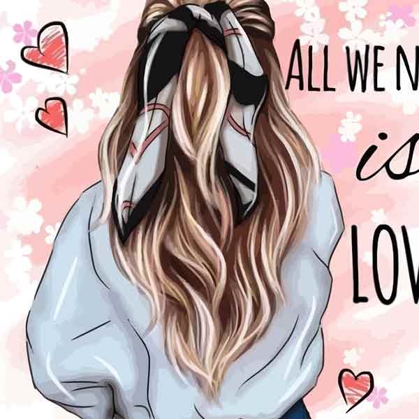 تابلو بوم چاپی لاویا طرح دختر فانتزی کد ART-3180