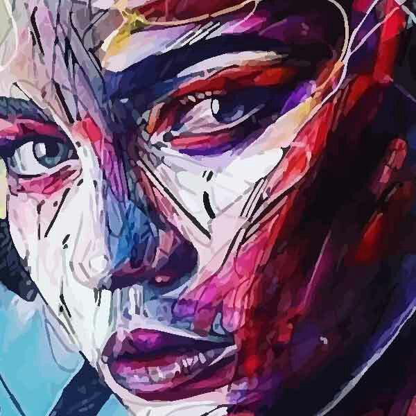 تابلو بوم چاپی لاویا طرح پرتره نقاشی زن کد ART-2094