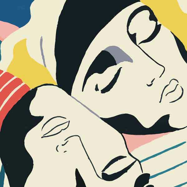 تابلو بوم چاپی لاویا طرح چهره کوبیسم کد ART-2063