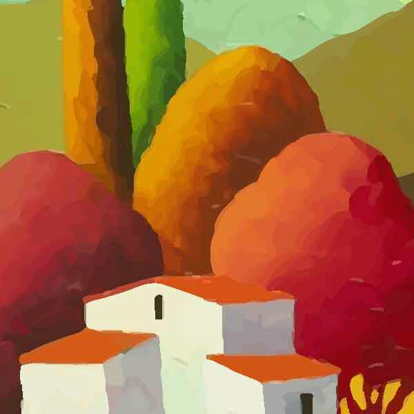 تابلو بوم چاپی لاویا طرح منظره کد ART-2042