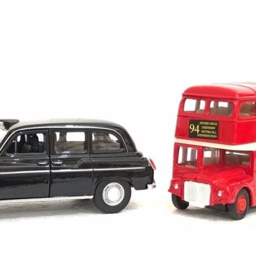 ماکت ماشین فلزی اتوبوس و تاکسی لندن ویلی ( ست 2 عددی ) WELLY اسباب بازی و کلکسیونی