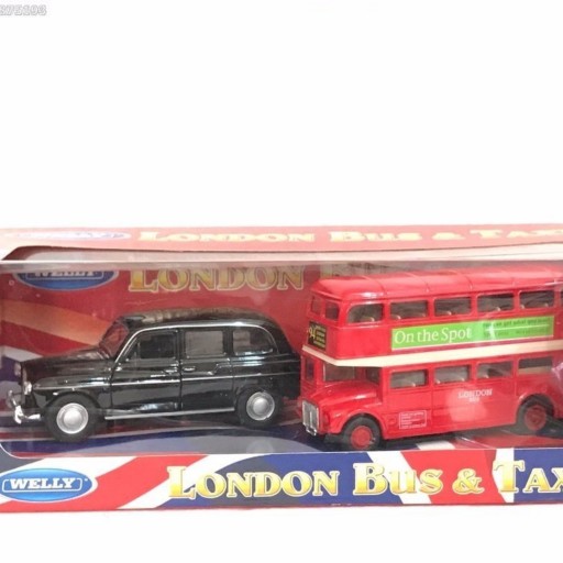 ماکت ماشین فلزی اتوبوس و تاکسی لندن ویلی ( ست 2 عددی ) WELLY اسباب بازی و کلکسیونی