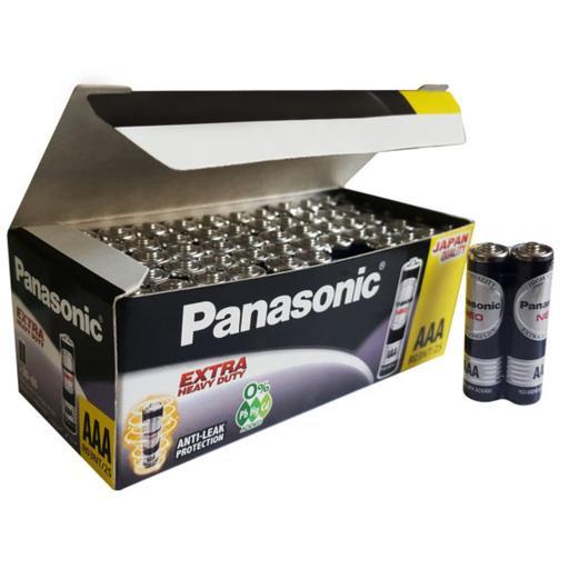 باتری نیم قلمی پاناسونیک اصلی Panasonic AAA بسته 60 عددی