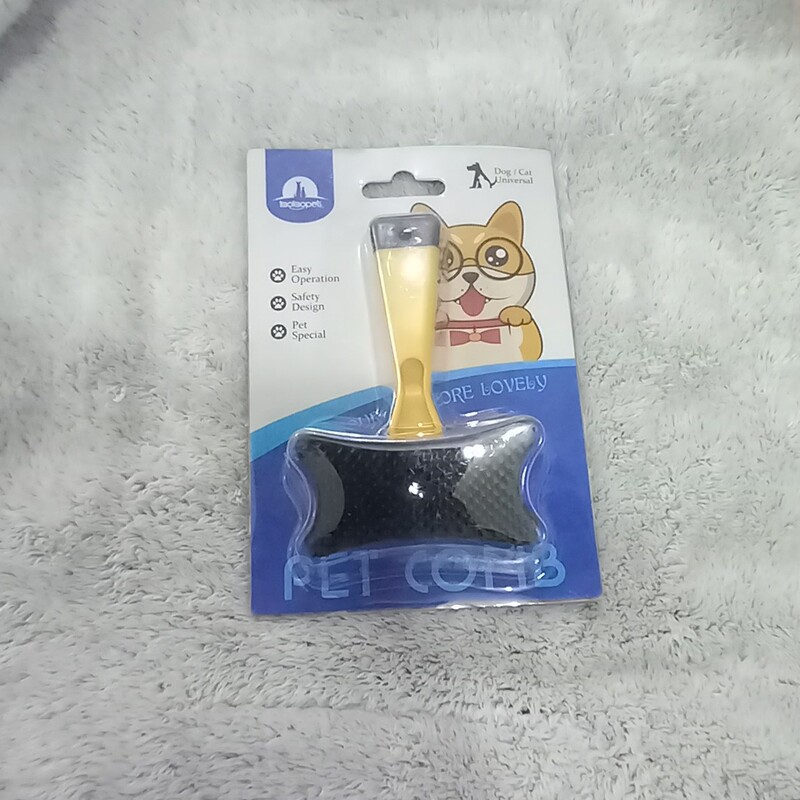 برس پلاستیکی(pet comb)  با دکمه تخلیه سگ و گربه تائو تائو  سایز  متوسط