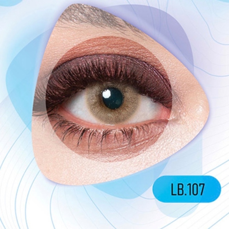 لنز چشم طبی رنگی سالانه کلیر ویژن عسلی روشن بدون دور 