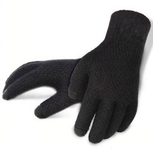 دستکش بافت مردانه دستکش کاموایی مشکی،دستکش بافت فری سایز مردانه،دستکش انگشتی زمستانی