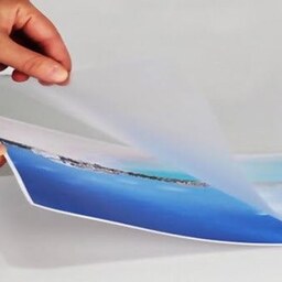 پرس ( لمینت ) کاغذ سایز A5 به اضافه پرینت A5 رنگی یک رو