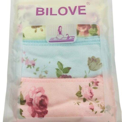 دستمال سه تایی گلدار BILOVE