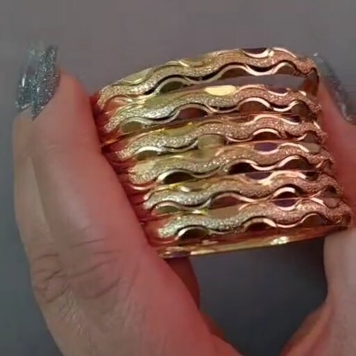 النگو طلا روس 8 میل مارک زارا حک شده داخل النگو کاملا مشابه طلا و ضد حساسیت