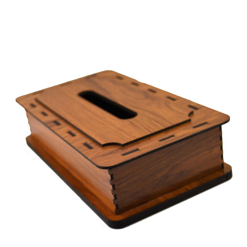 جعبه دستمال کاغذی چوبی مدل کشویی 103