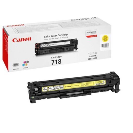 کارتریج تونر لیزری زرد کانن Canon 718(با ضمانت و گارانتی)