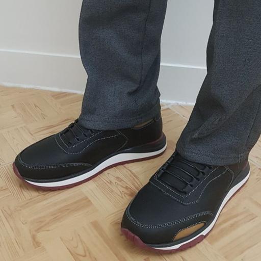 کفش اسپرت مردانه تمام چرم طبیعی مدل کلاس پام مشکی