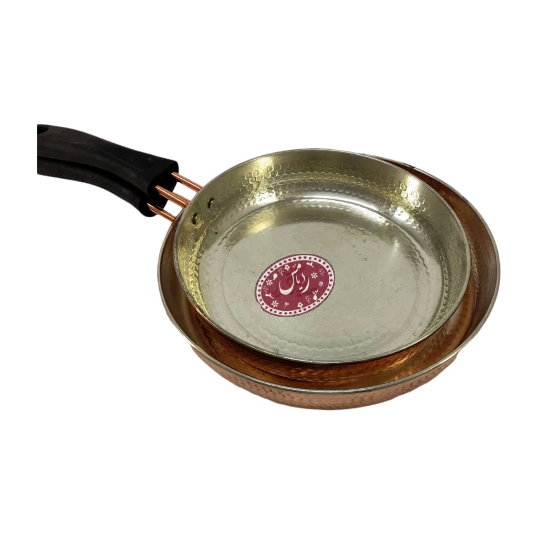ماهیتابه مسی تک دسته - سایز 3 ( قطر  21 ) - فروشگاه مس لادن زنجان