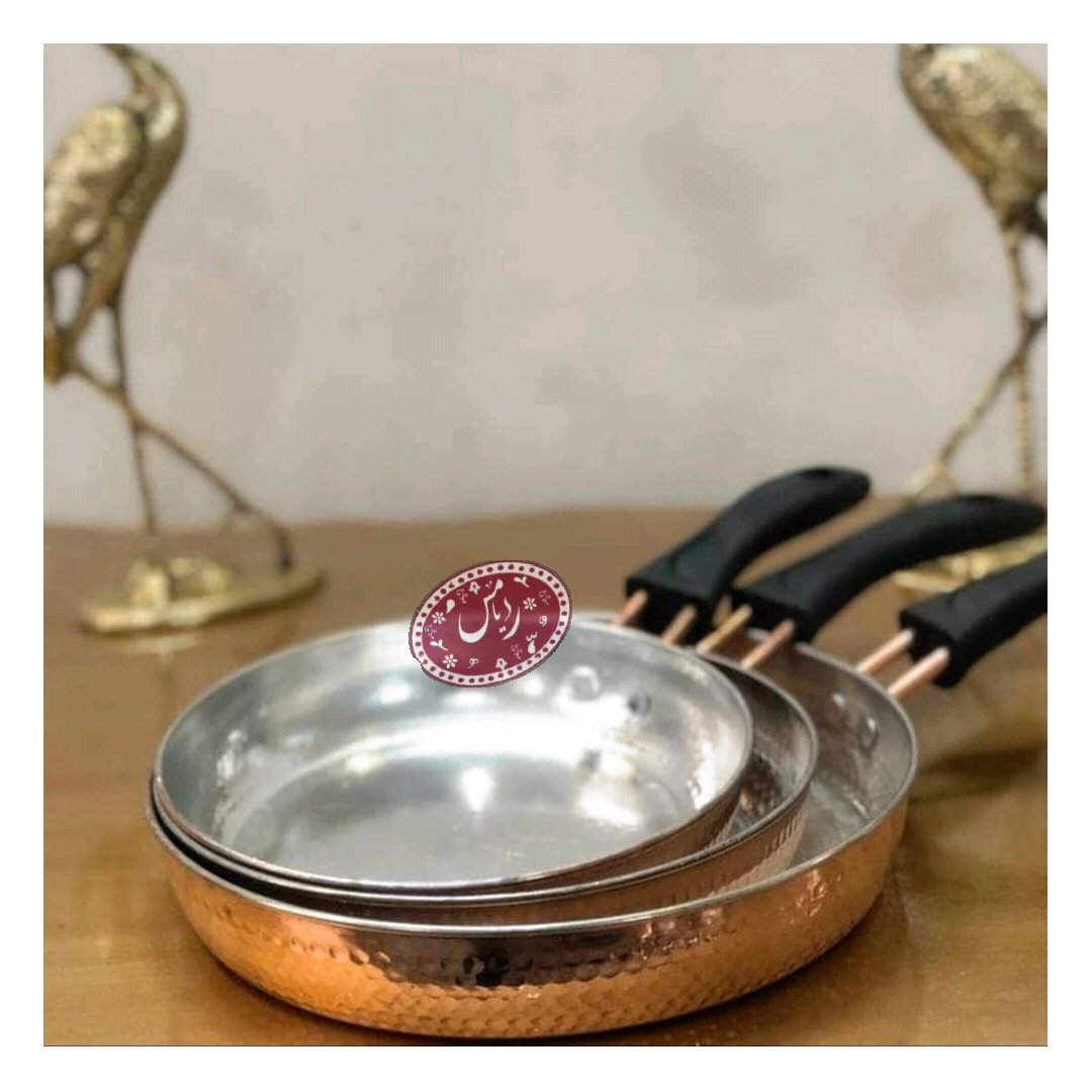 ماهیتابه مسی تک دسته - سایز 2 ( قطر  18 ) - فروشگاه مس لادن زنجان