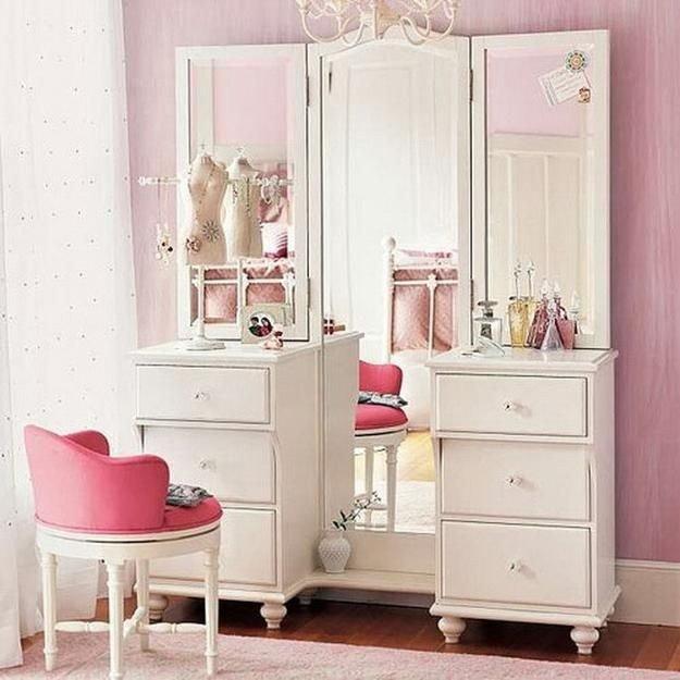 میز  آرایش دراوری آینه دار با قابلیت تغییر رنگ و ابعاد