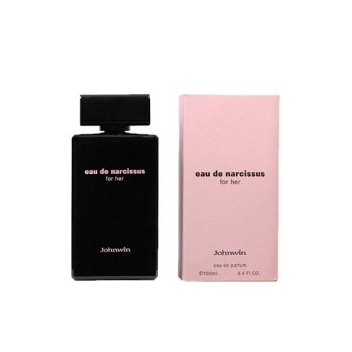 عطر ادکلن زنانه نارسیسو رودریگز فور هر صورتی (شیشه مشکی) جانوین Johnwin Narciso Rodriguez for Her حجم 100 می