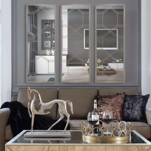 آینه الف مدل نیم قد سپنتا کد مجموعه 3 عددی مبلمونسرا مدل 262317