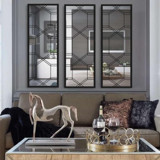 آینه الف مدل سپنتا کد نیم قد مجموعه 3 عددی مبلمونسرا مدل 261067