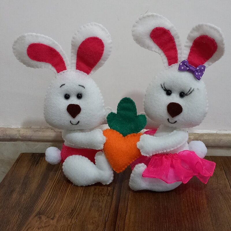 خرگوش نمدی نماد سال جدید در رنگ و سایز متفاوت 