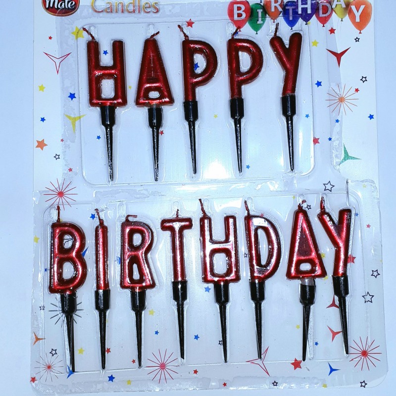 شمع تولد روی کیک هپی برزدی (Happy Birthday)