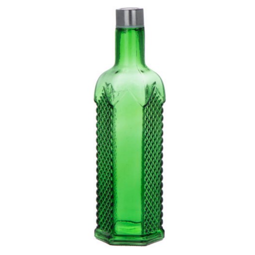 بطری یک لیتری سبز شش ضلعی