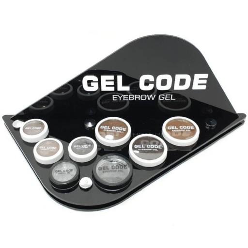 ژل تقویت کننده و حالت دهنده ابرو ژل کد Gel Code سایز کوچک قهوه ای متوسط ( شکلات )
