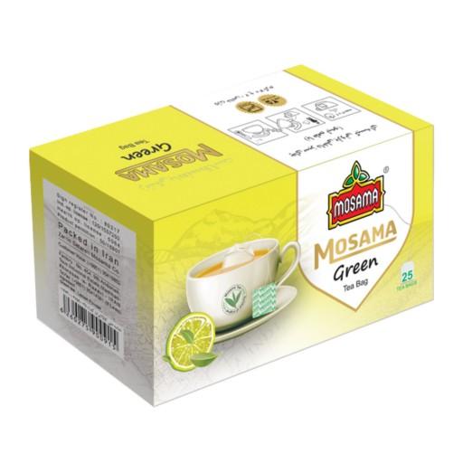 چای کیسه ای سبز با طعم لیمو مسما - بسته 25 عددی مقوایی