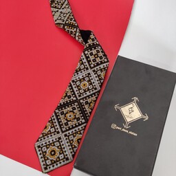 کراوات  سوزن دوزی بلوچ  کاملادست دوزطرح ریزگل شماره 4
