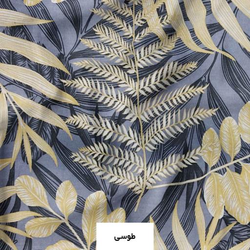 پارچه ملحفه ای طرح خشایار  عرض دو متر رنگ  طوسی