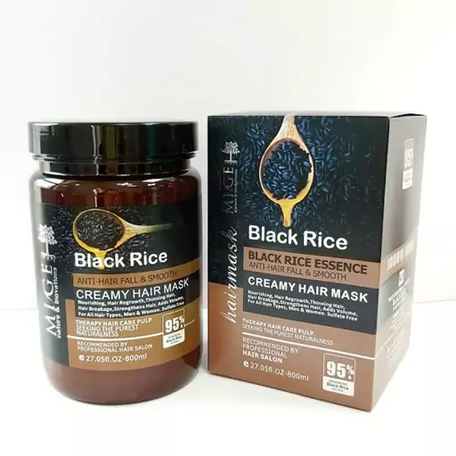 ماسک مو میگ برنج سیاه 800 میل Black Rice Mige mask