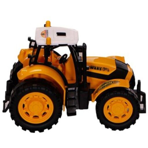 ماشین اسباب بازی تراکتور مزرعه قدرتی همراه با حیوانات برند درج سایز کوچک رنگ زرد