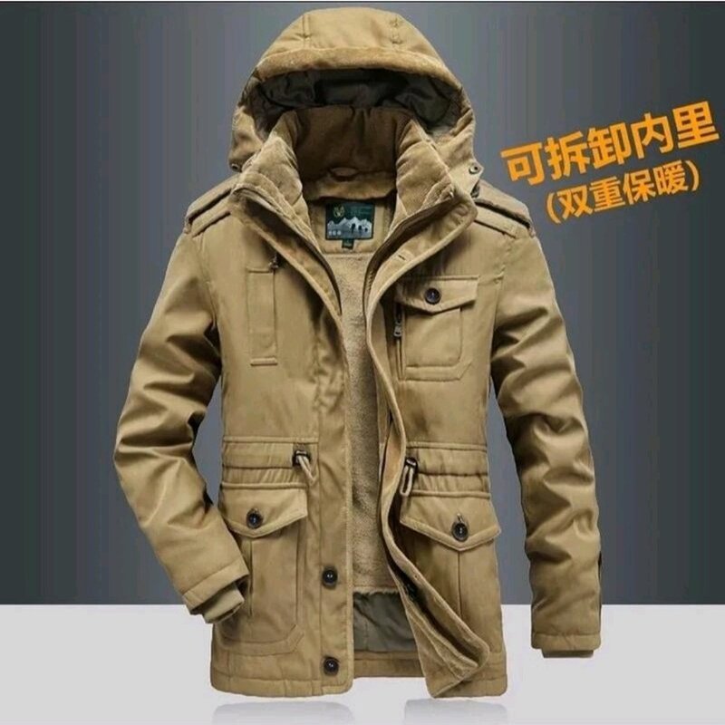 کاپشن مردانه دولایه جیپ بسیار گرم و باکیفیت مناسب برای مناطق سرد 