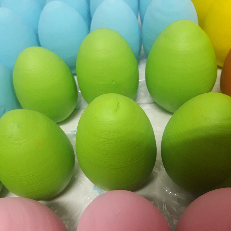 تخم مرغ سفالی رنگی ساده