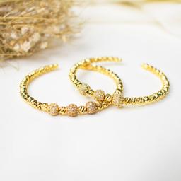 دستبند النگویی البرنادو زنانه طلایی رنگ ثابت طرح طلا  کد5769