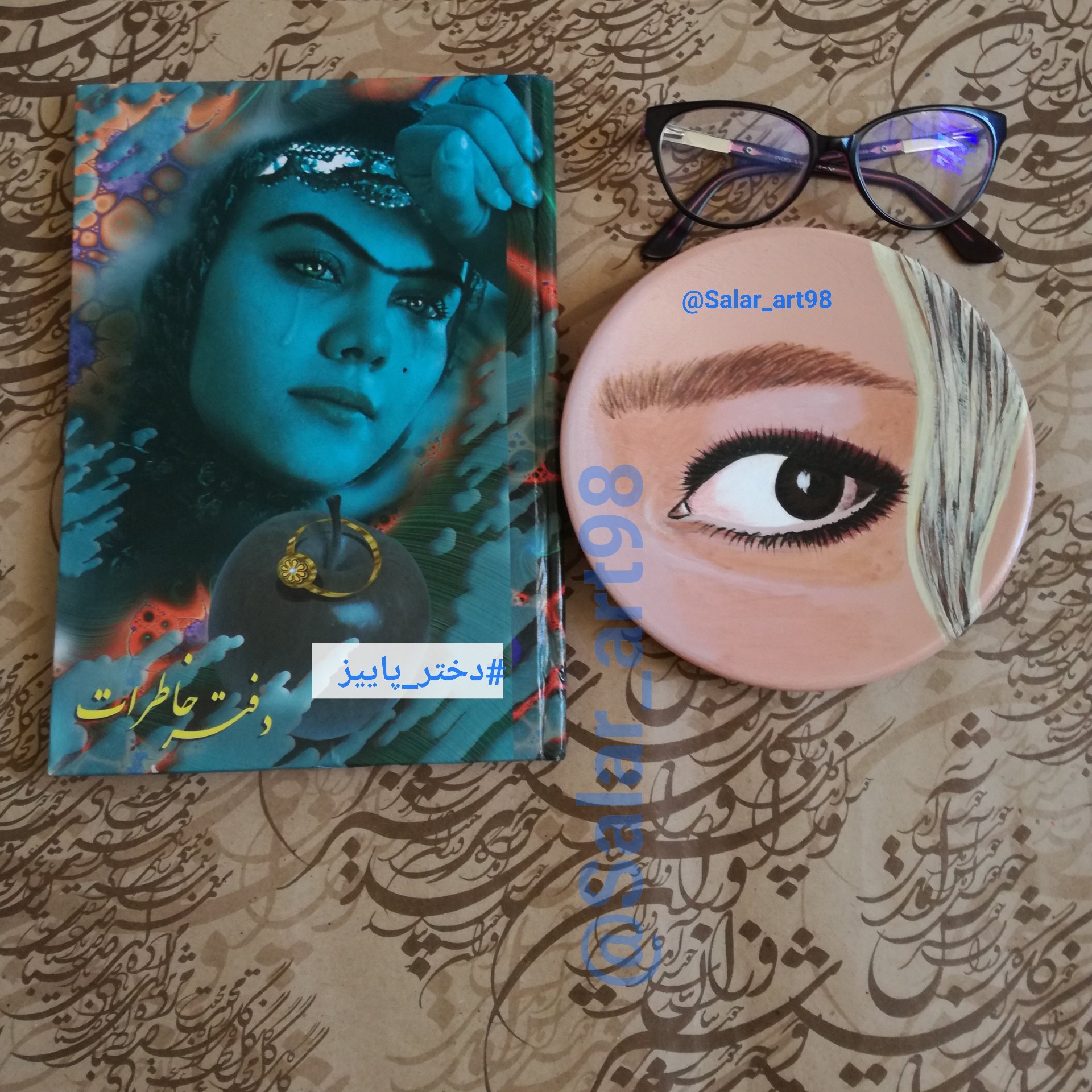 نقاشی چشم روی سفال
