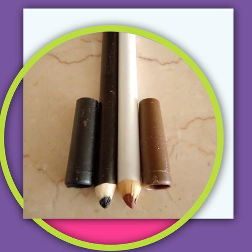 بسته 10 عددی مداد ابرو و لب قهوه ای ارگانیک قابل تراش ، عمده سرای یاس