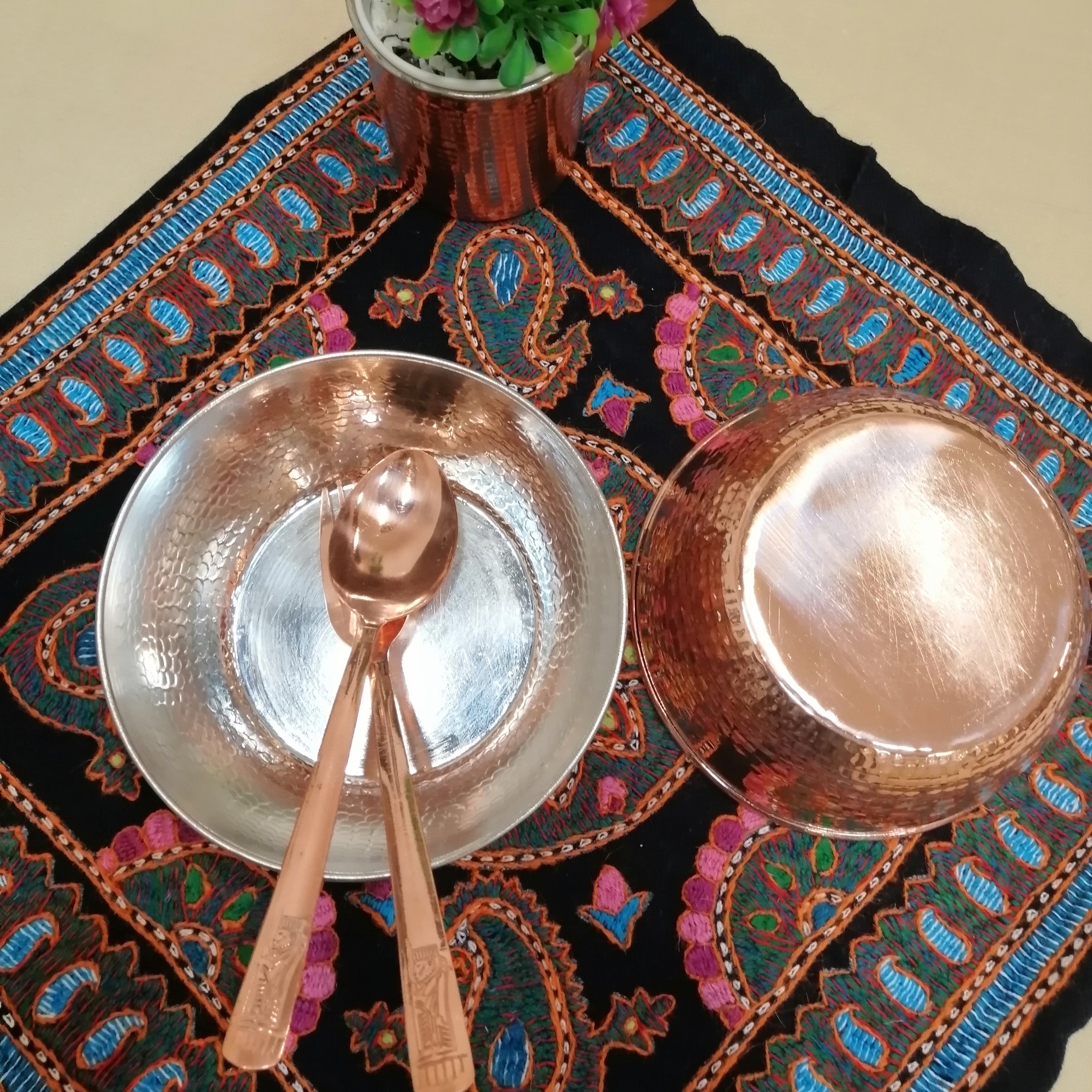 کاسه مسی اب گوشت خوری نانو شده ضد سیاه شدن 