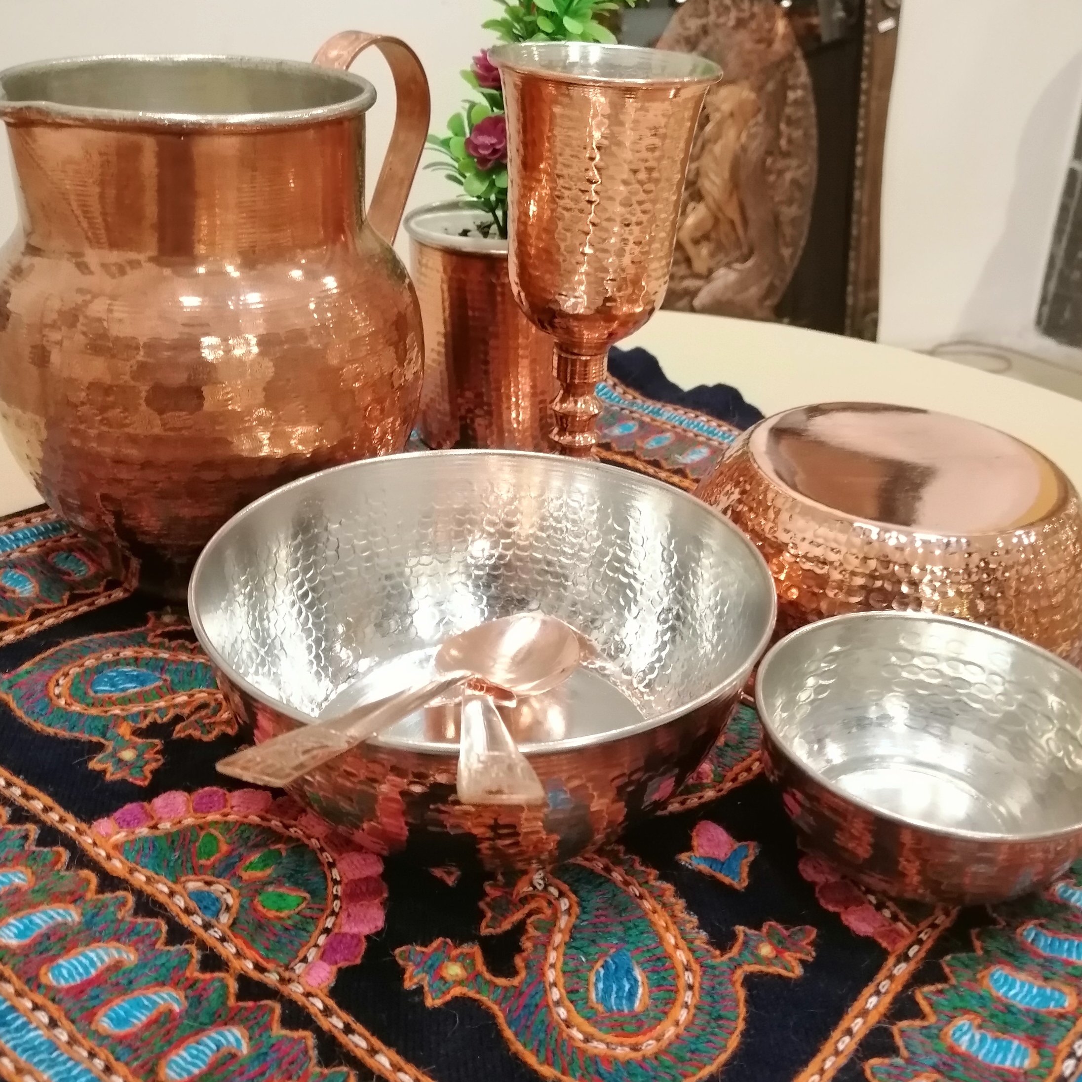 کاسه مسی اب گوشت خوری نانو شده ضد سیاه شدن 
