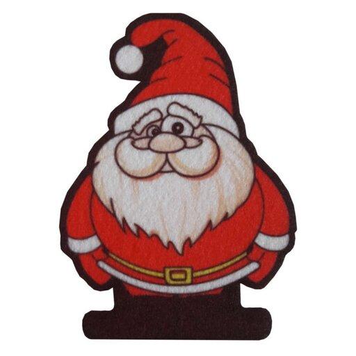 برچسب اتویی حرارتی لباس مدل بابانوئل جنس نمدی ابعاد 8 در 11 سانتی متر 