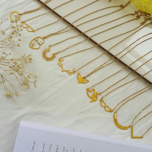 گردنبند استیل طرح طلا در انواع شکل و مدل 
