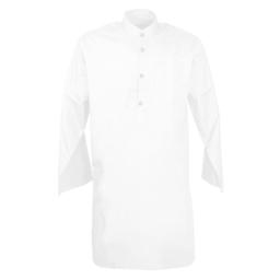 پیراهن پاکستانی سفید (جنس پارچه تترون بروجرد)