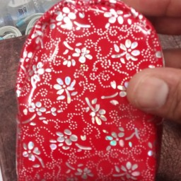 کیف کوله ای گلدار کوچک محافظ هندزفری شارژر فلش رنگبندی قرمز صورتی