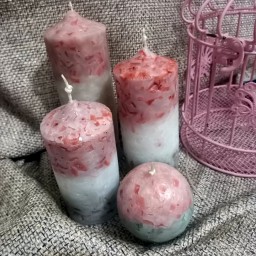 ست 4 عددی شمع رنگین کمان