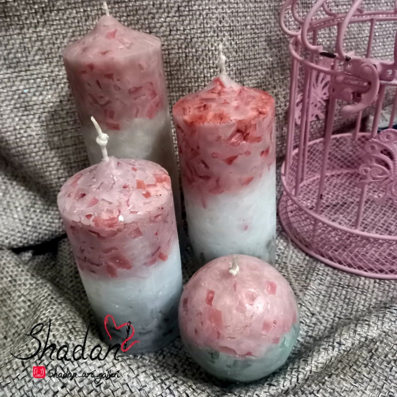 ست 4 عددی شمع رنگین کمان