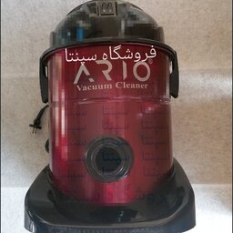 جاروبرقی سطلی اریو با موتور  الجی (اصل) رنگ قرمز (البالویی) (خرطومی کنفی) مکش پرقدرت و با کیفیت با موتور الجی