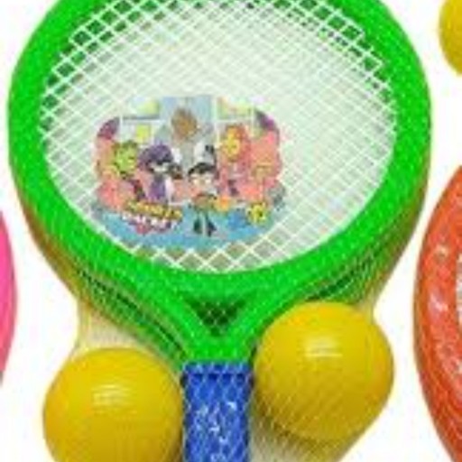 راکت تنیس کودک سایز بزرگ به همراه دو عدد توپ   مناسب برای همه بچه ها و بزرگسالان   یک سرگرمی و بازی دو نفره عالی   بهتری