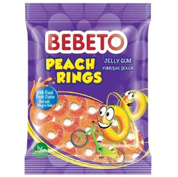 پاستیل ببتو حلقه شکری هلو  80 گرم bebeto ring