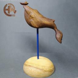 مجسمه چوبی نهنگ تنها/ کادویی و هدیه/ اچ وود